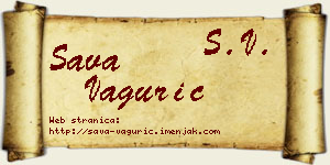 Sava Vagurić vizit kartica